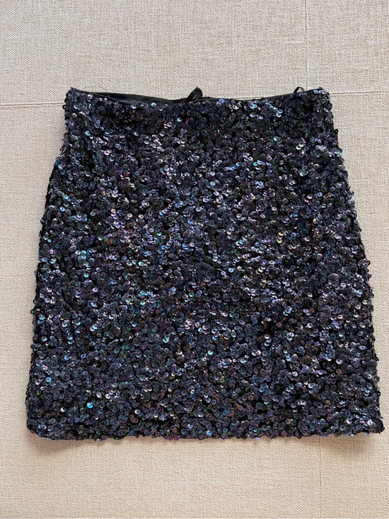 Free People Dresses & Skirts - Free People Black Iridescent Sequin Mini Skirt